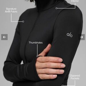 ALO Yoga Winter Warm Radiant Full Zip Jacket
